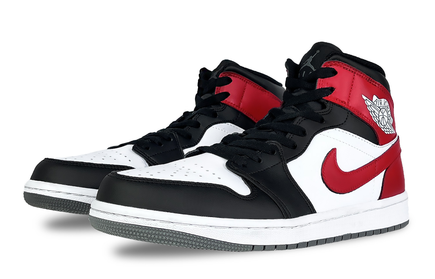 Jordan Air Jordan 1 Bull Dynasty Abrasion Resistant Mid top Vintage Basketball Shoes Men's Black Red купить в интернет-магазине Yoocart с быстрой доставкой по России.