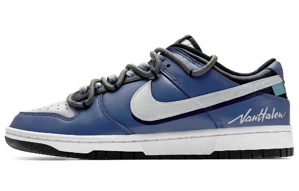 Nike Dunk Anti-Slip And Wear-Resistant Lightweight Low-Top Skateboard Shoes Unisex Blue Gray