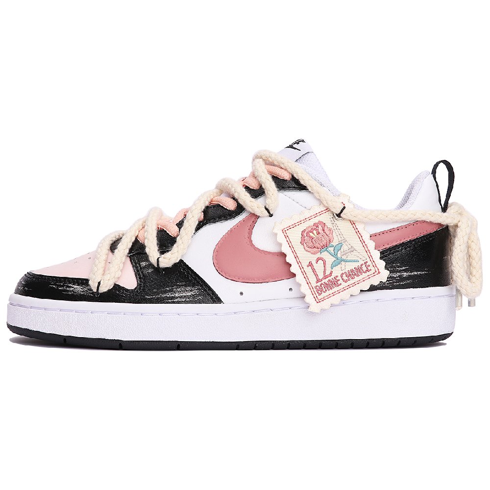 Nike Court Borough Low 2 Low-Top Skateboard Shoes GS Black White