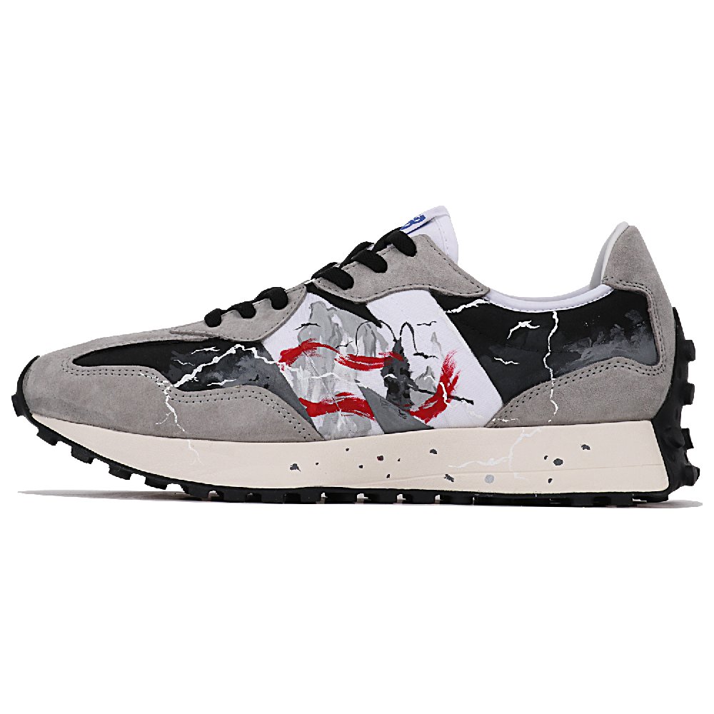 New Balance NB 327 Running Shoes Unisex Low-Top Black Gray White