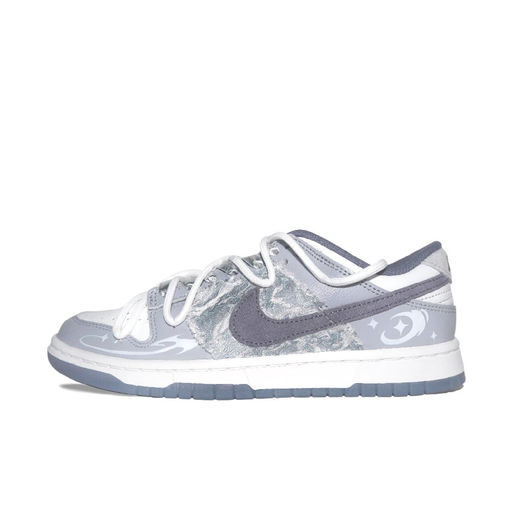 Nike Dunk Skateboard Shoes Men Low-Top White/Gray/Blue