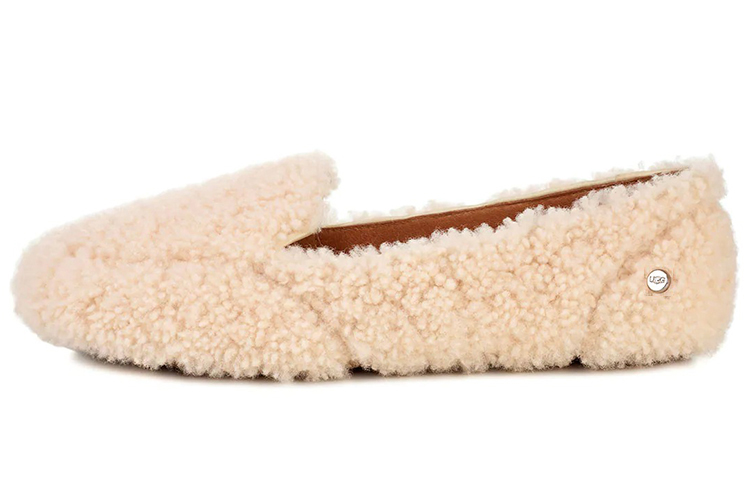 UGG Hailey Fluff Loafer Slip On 'Natural' Women's