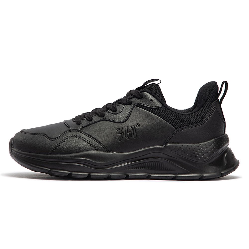 361° Cushioned Wear-Resistant Lightweight Low-Top Casual Running Shoes Men's Obsidian Black