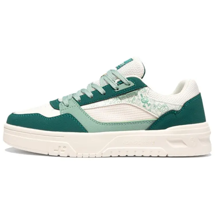 361° Lightweight And Breathable Low Top Skateboard Shoes Men's White Green
