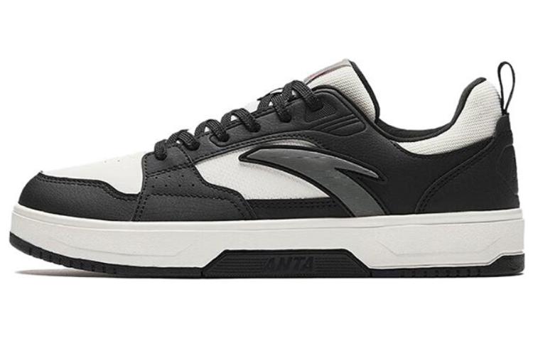 Anta Warm Cushioning Low-Top Skateboard Shoes Men's Black White