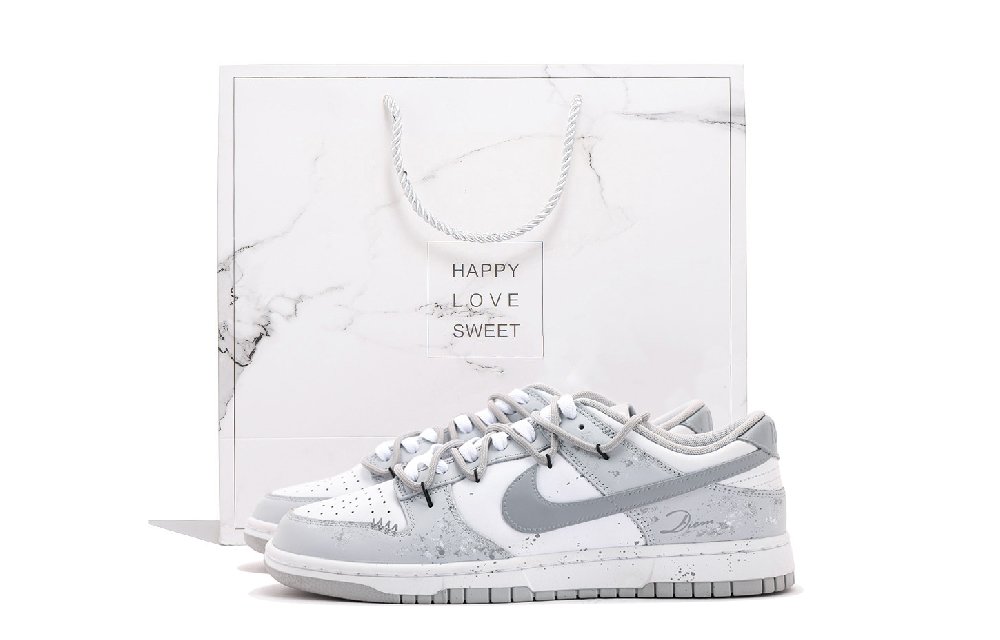 Nike Dunk Coverage Abrasion Resistant Low Top Skateboard Shoes Men's Light Gray