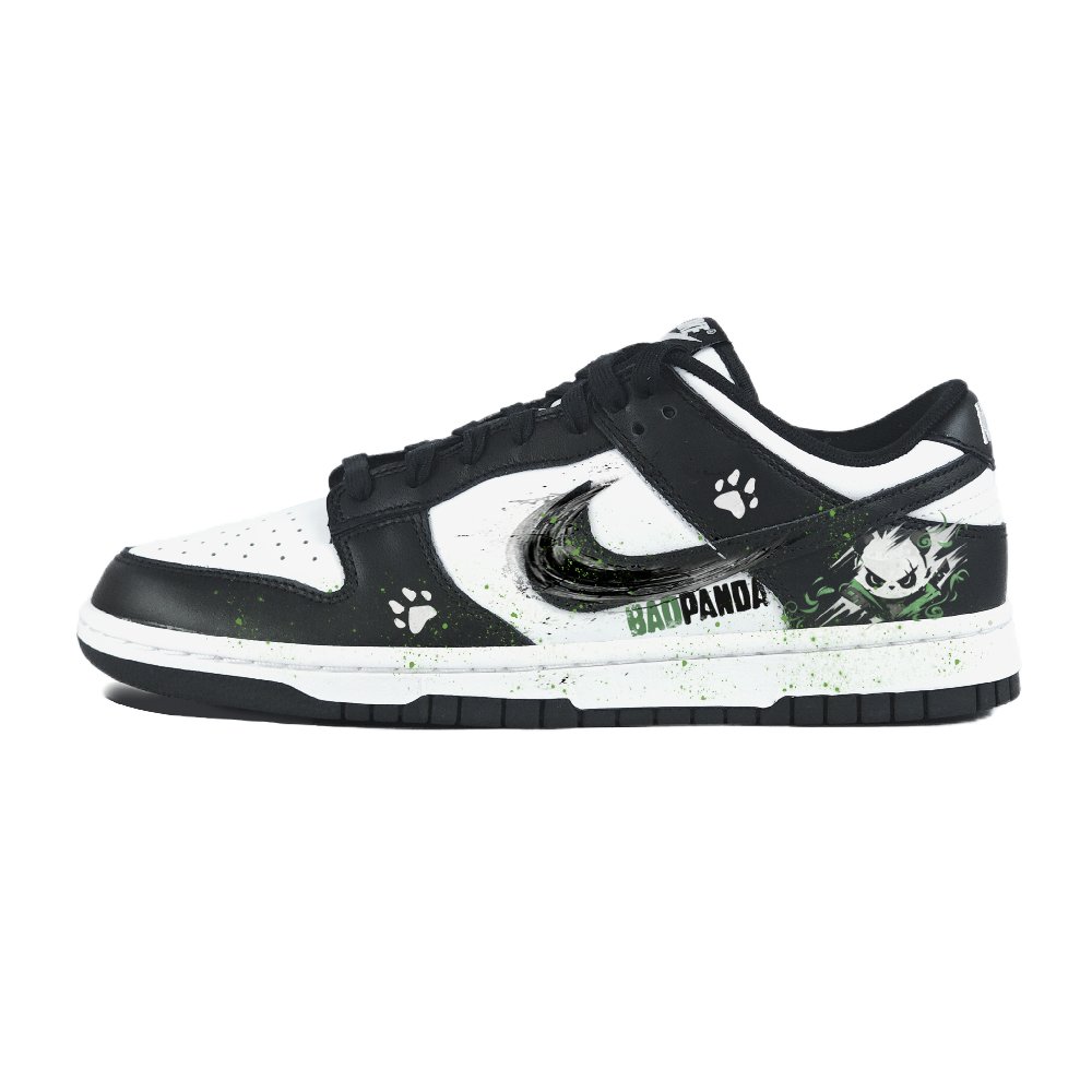 Nike Dunk Abrasion Resistant Low Top Skateboard Shoes Unisex Black White