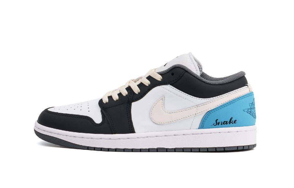 Jordan Air Jordan 1 Cushioning, Wear Resistant Low Top Vintage Basketball Shoes Unisex Blue