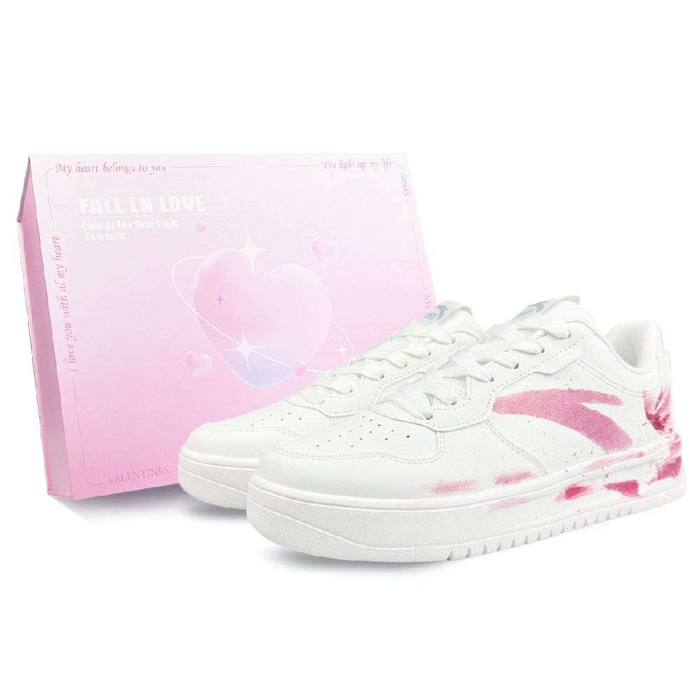 Anta Relaxed Wear resistant And Lightweight Low Top Skateboard Shoes Women's White