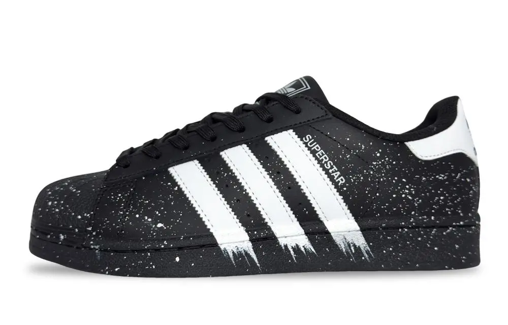 Adidas Originals SUPERSTAR Vast And Endless Abrasion Resistant Low top Skateboard Shoes Unisex Black White