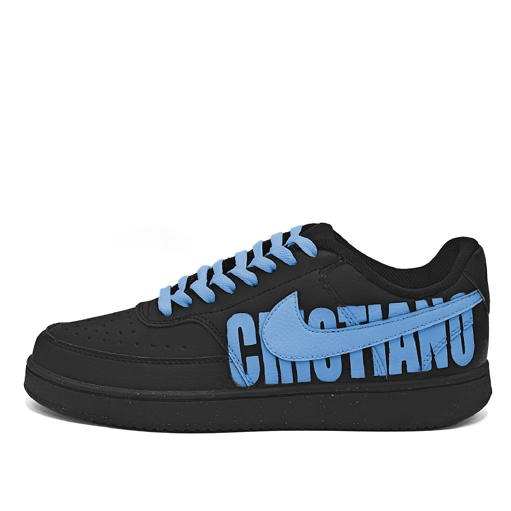 Nike Court Vision Slip-Resistant Breathable Low-Top Skateboard Shoes Unisex Blue