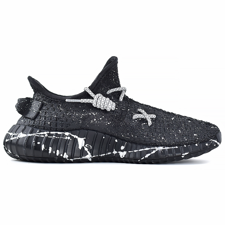 Adidas Originals Yeezy Boost 350 V2 Cushioning, Wear Resistant Low Top Casual Shoes Unisex Black Silver