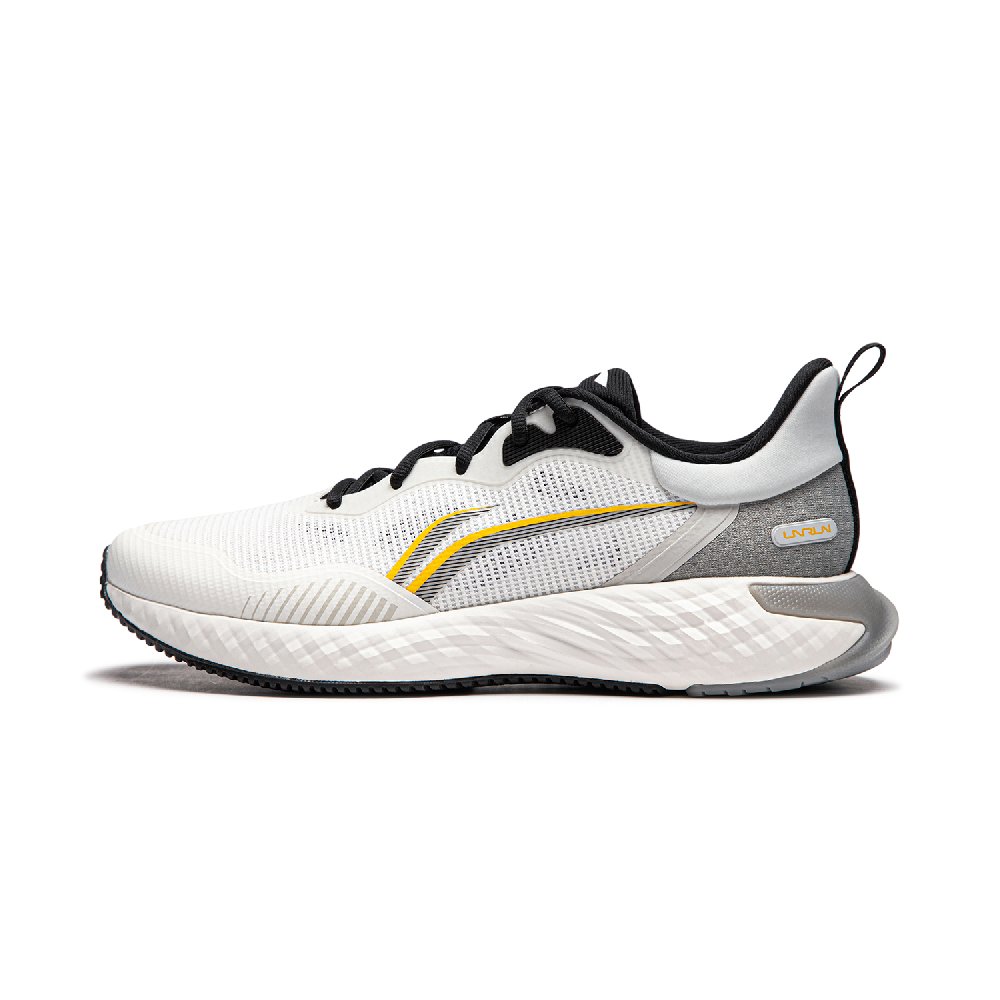 LiNing Chasing-clouds Cushioning Anti-Slip Wear-Resistant Breathability Low-Top Running Shoes Men's White Gray