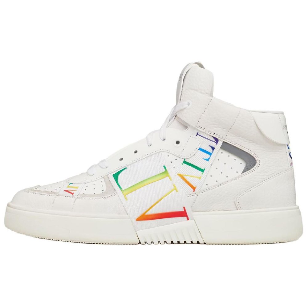 Valentino VL7N Mid Top Skateboard Shoes Men's White