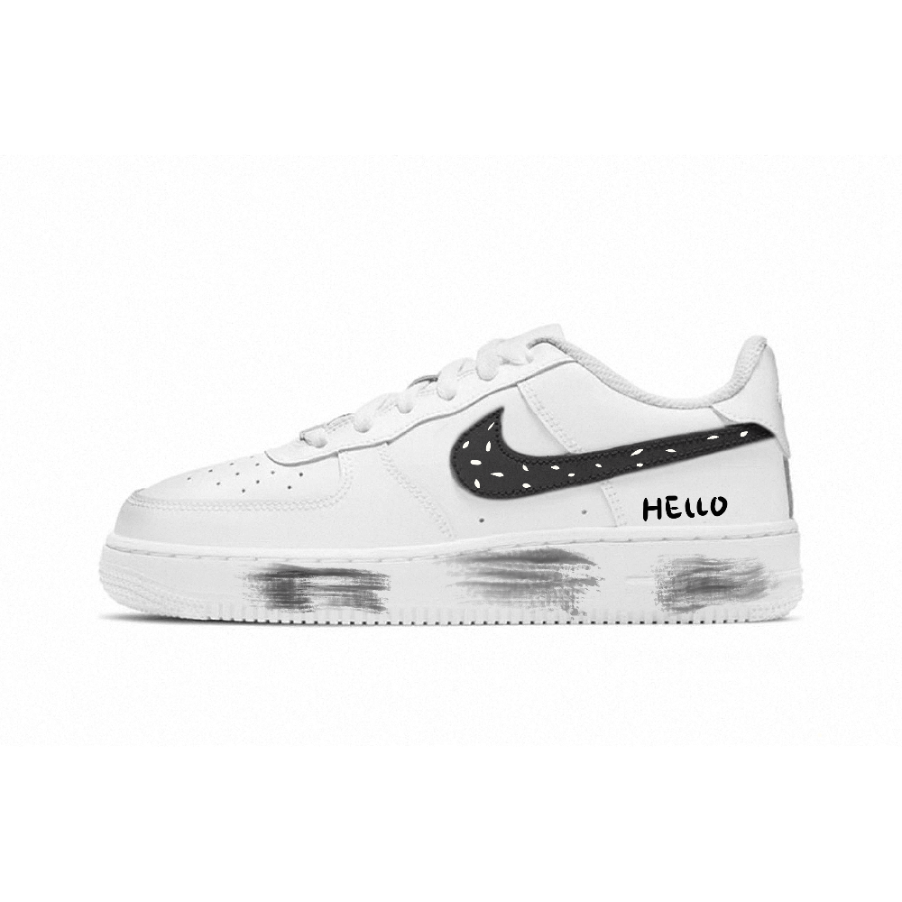 Nike Air Force 1 Low Top Skateboard Shoes Unisex Black