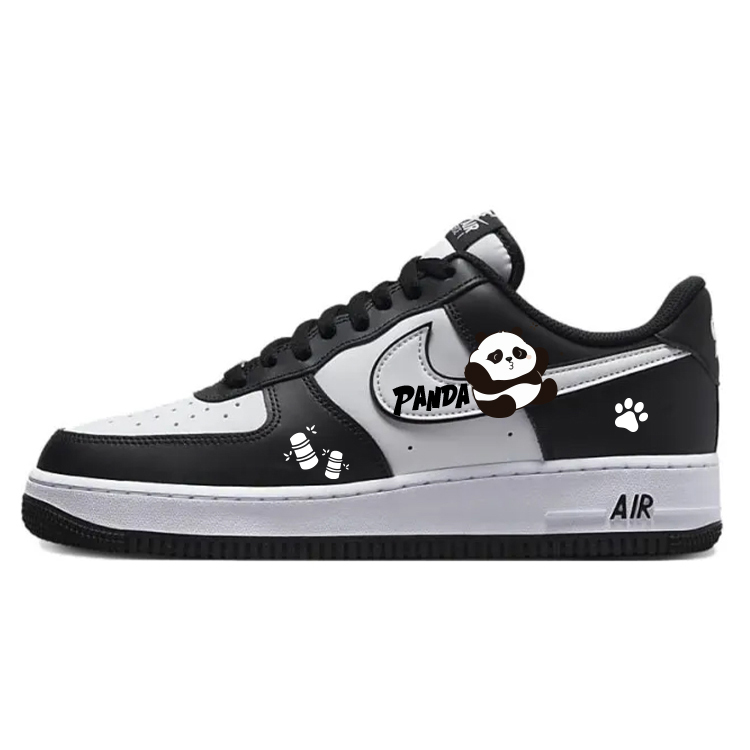 Nike Air Force 1 Anti-Slip Wear-Resistant Low-Top Skateboard Shoes Unisex Black White