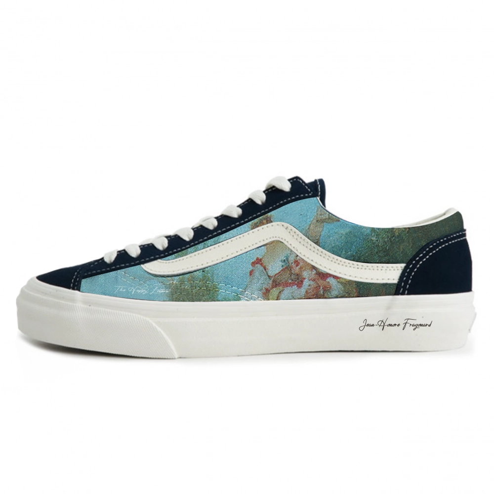Vans Style 36 Rococo Lover Cushioning, Wear Resistant Low top Skateboard Shoes Unisex Blue White