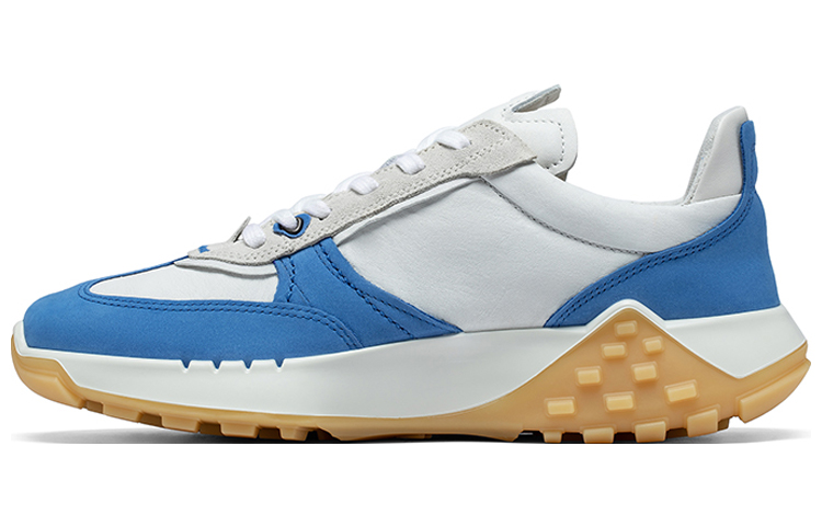 Ecco Anti-Slip And Wear-Resistant Coverage Low-Top Casual Shoes Men's Electric Blue White