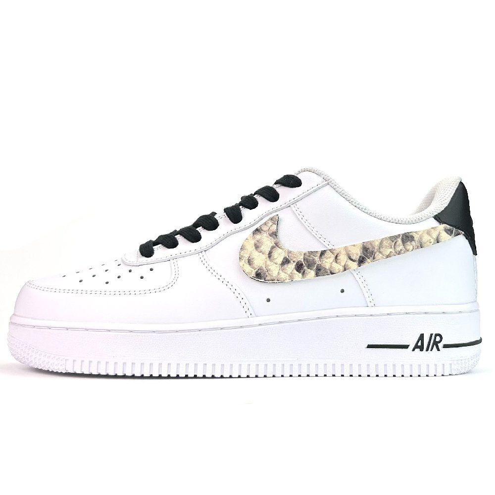 Nike Air Force 1 Abrasion Resistant Low Top Skateboard Shoes Unisex Black White Yellow