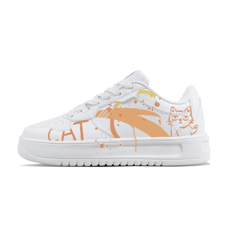Anta Relaxed Slip Resistant, Abrasion Resistant, Breathable Low Top Skateboard Shoes Unisex White