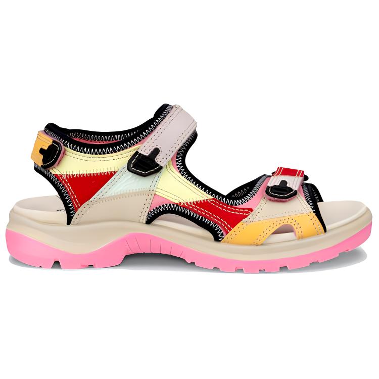 Ecco Beach Sandals Women's Beige Pink