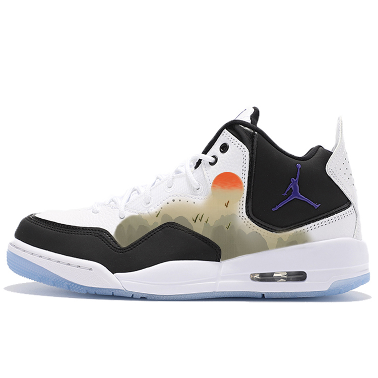 JORDAN Courtside 23 Vintage Basketball Shoes Women's Mid-Top White Black