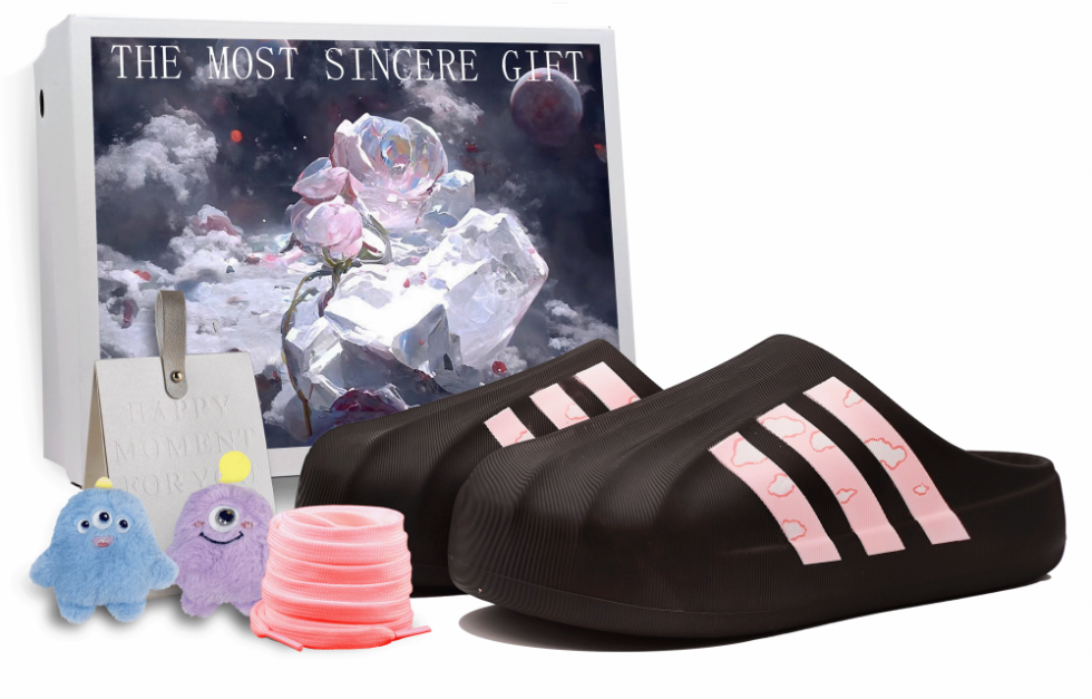 Adidas Originals AdiFOM Superstar Abrasion-Resistant Wrap-toe Slippers Unisex Pink