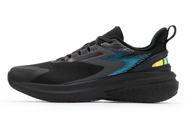 361° Rain Screen Cushioned Anti-Slip Wear-Resistant Water-Resistant And Warm Low-Top Running Shoes Men's Obsidian Black