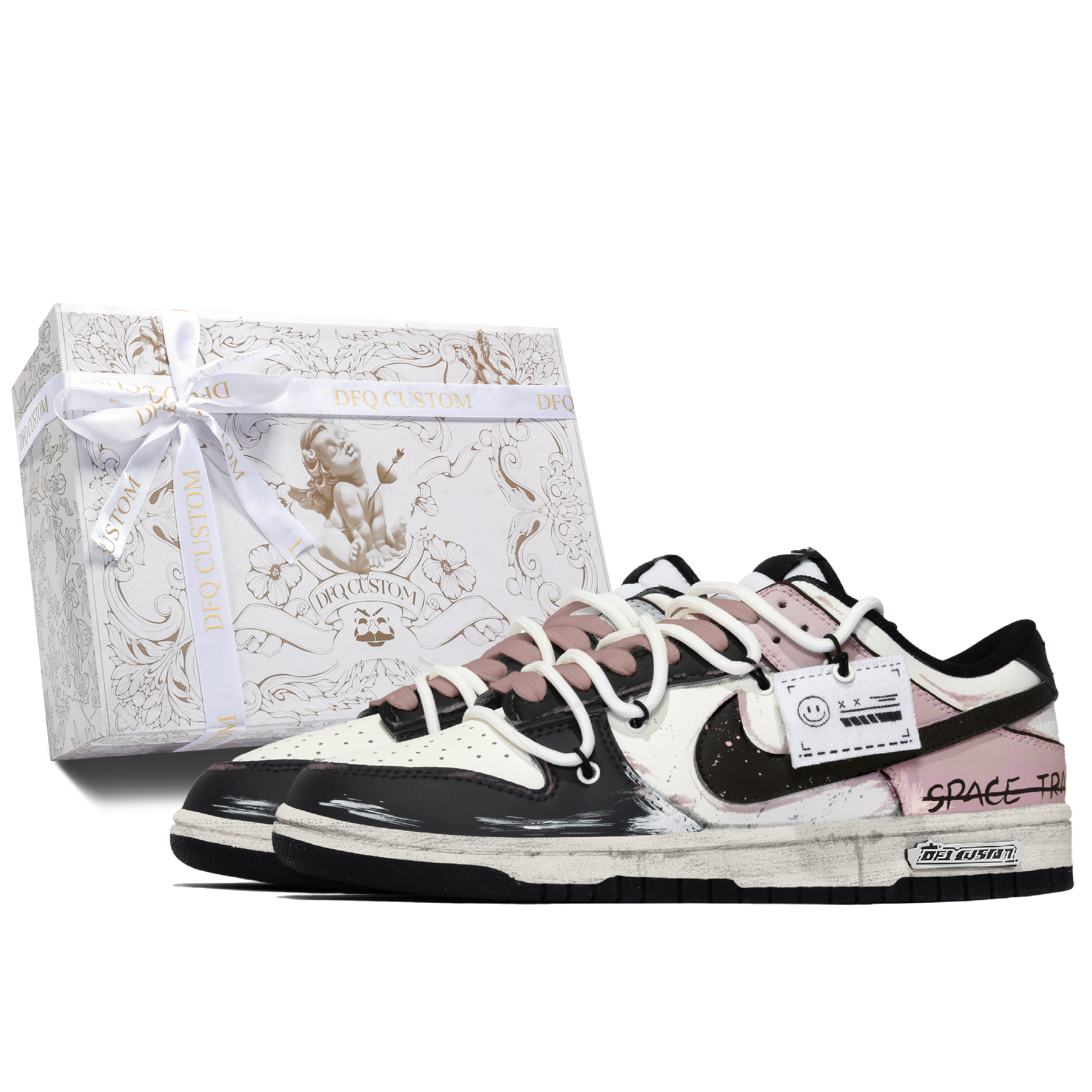 Nike Dunk Box, Pink Universe Cushioning Quick Dry Abrasion Resistant Balance Low top Skateboard Shoes Unisex Black купить в интернет-магазине Yoocart с быстрой доставкой по России.