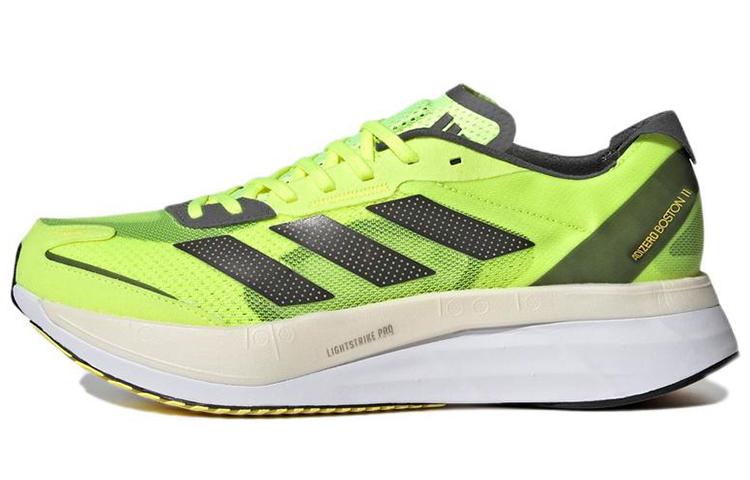 adidas Adizero Boston 11 Non-Slip Low Top Running Shoes Men's Green