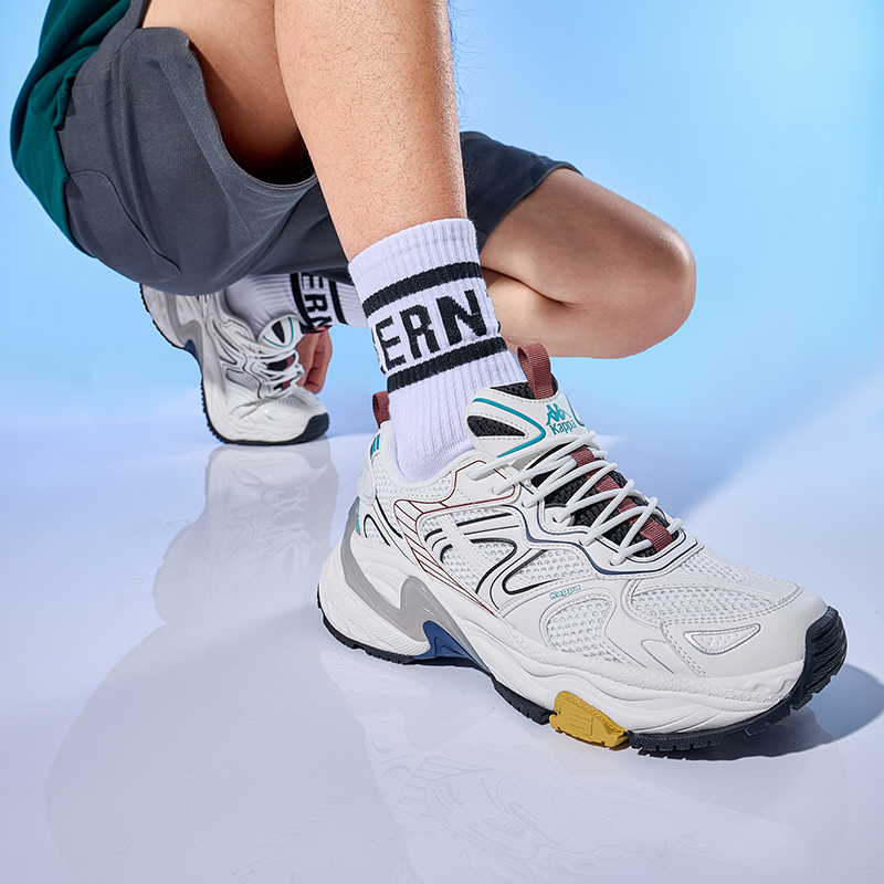 Kappa Wind Chaser 2 Back to Back Anti Slip Wear Resistant Low Top Chunky Sneakers Unisex Classic White купить в интернет-магазине Yoocart с быстрой доставкой по России.