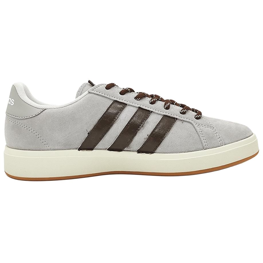 Adidas Grand Court Base 00s Puffy Shoes Height Increasing Abrasion Resistant Low top Skateboard Shoes Unisex Gray Brown