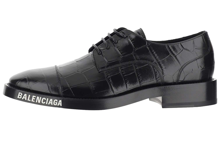 Balenciaga Herre Derby Flat Shoes 'Black'