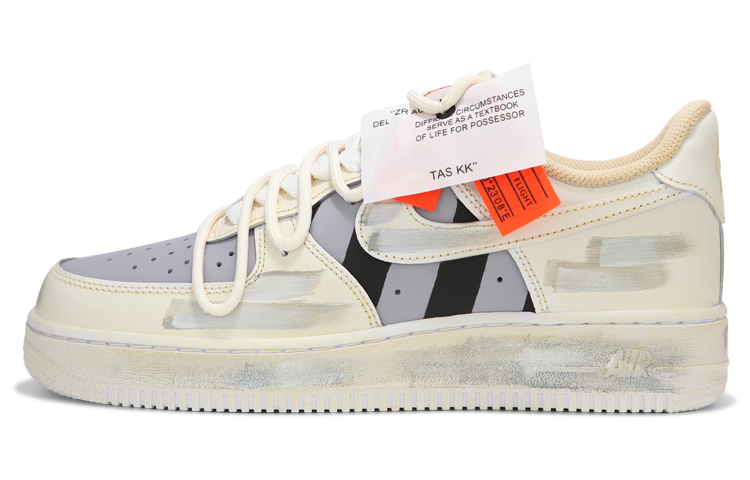 Nike Air Force 1 Low Air Force 1 Low-Top Skateboard Shoes Women's Ecru Gray