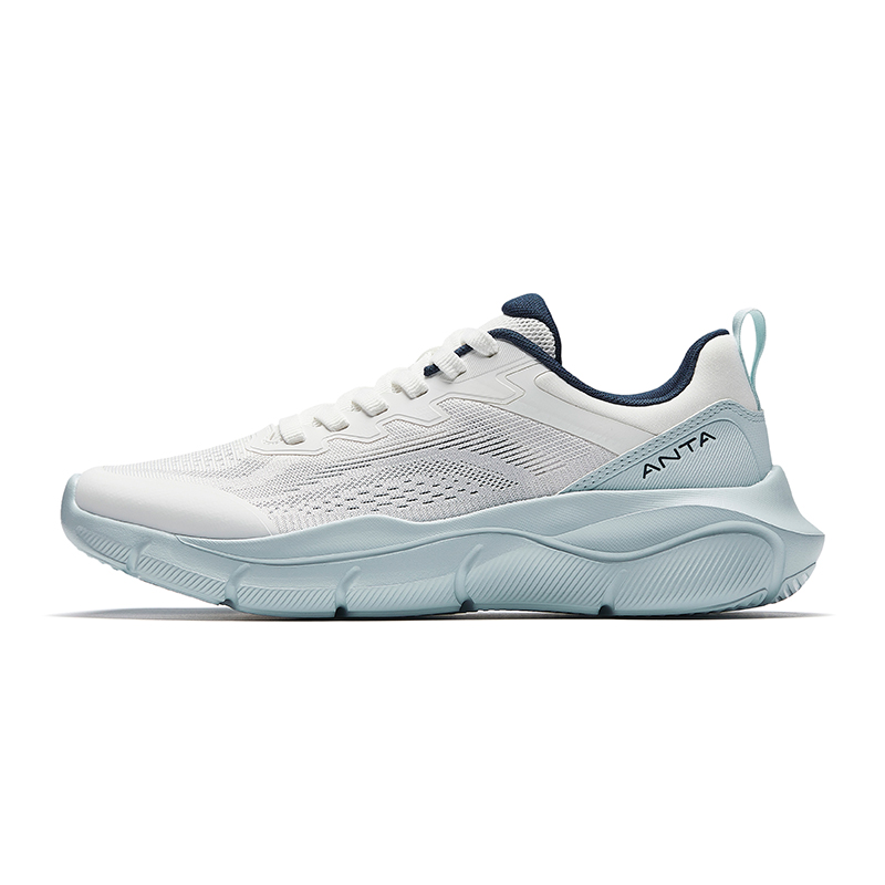 Anta Cushioning Breathable Abrasion Resistant Low Top Casual Running Shoes Men's White Blue