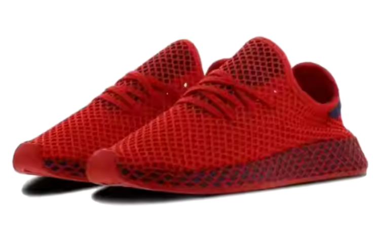 Adidas Originals Deerupt Cushioned Anti-Slip And Wear-Resistant Lightweight Low-Top Casual Shoes Unisex Red