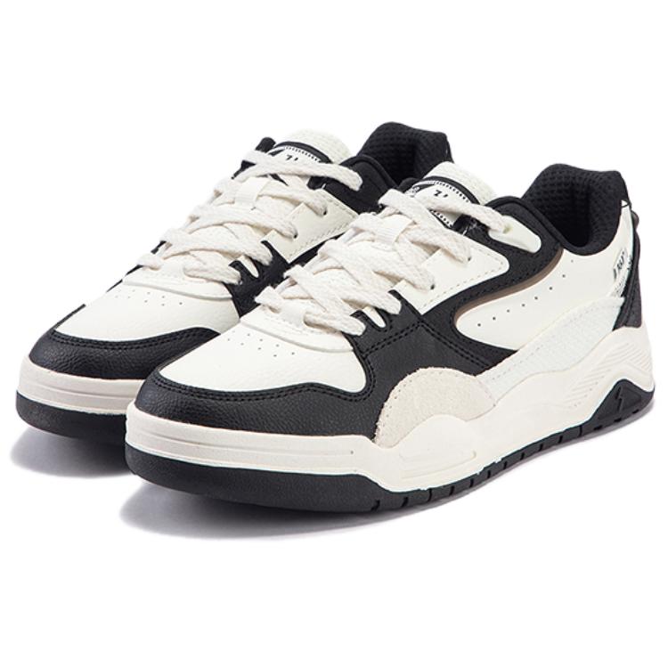 361° Type Burning Series Anti-Slip Wear-Resistant Low-Top Skateboard Shoes Women's Black White