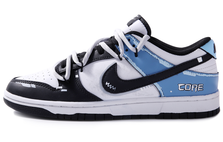 Nike Dunk Low Slip-Resistant Cushioning Wear-Resistant Lightweight Low-Top Skateboard Shoes Men's Black Blue