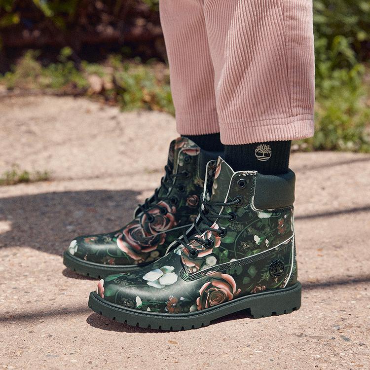 Timberland Heritage 6 Inch Waterproof Boots 'Black Floral Nubuck' Women's купить в интернет-магазине Yoocart с быстрой доставкой по России.