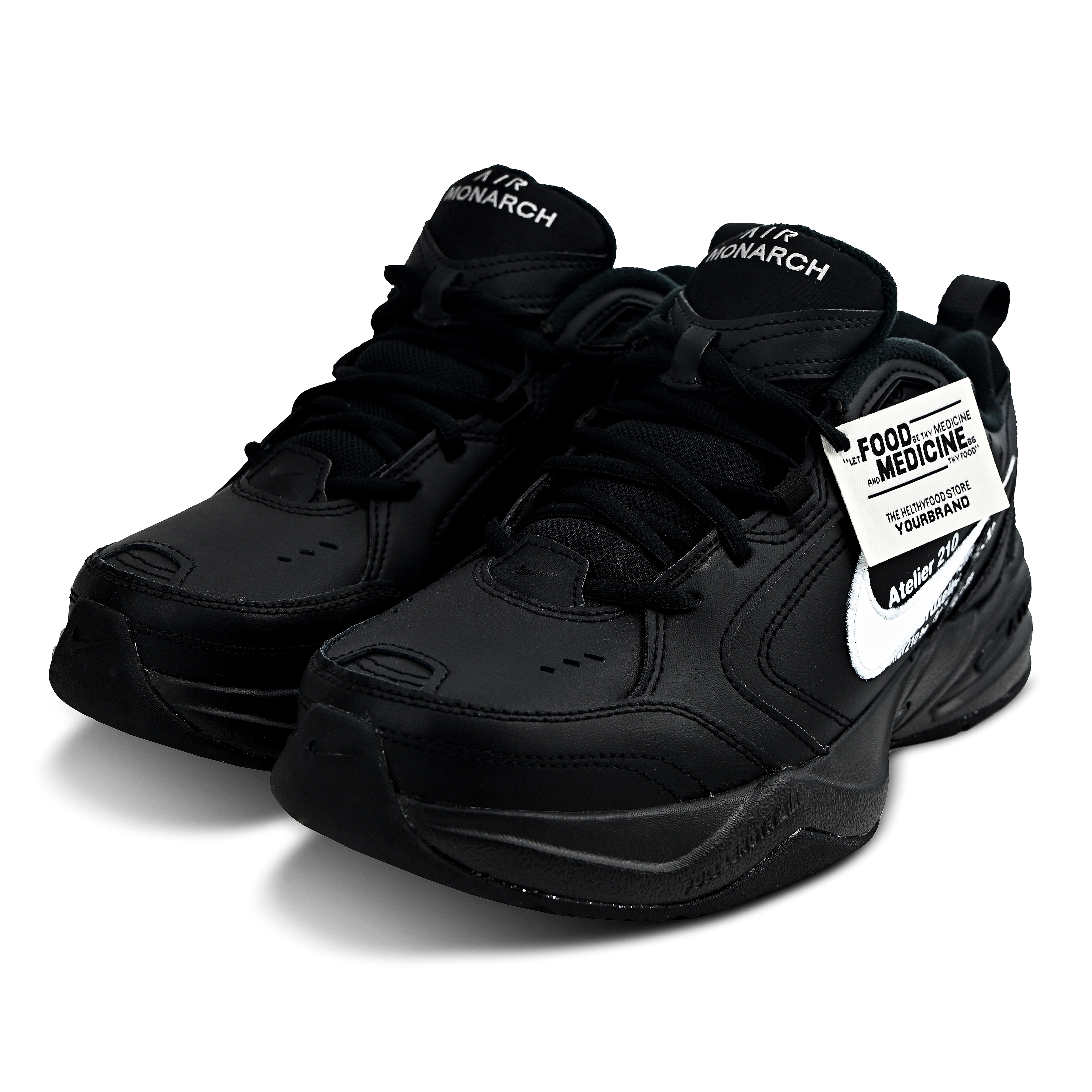 Nike Air Monarch 4 Abrasion Resistant Low Top Chunky Sneakers Unisex Black White купить в интернет-магазине Yoocart с быстрой доставкой по России.