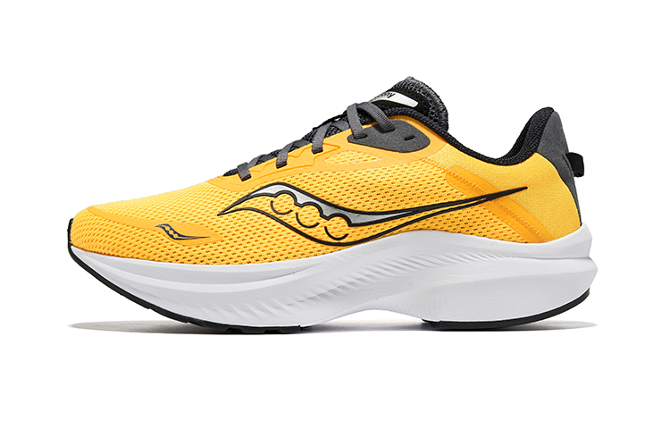Saucony Axon 3 Cushioning Low-Top Casual Running Shoes Men's Yellow Black