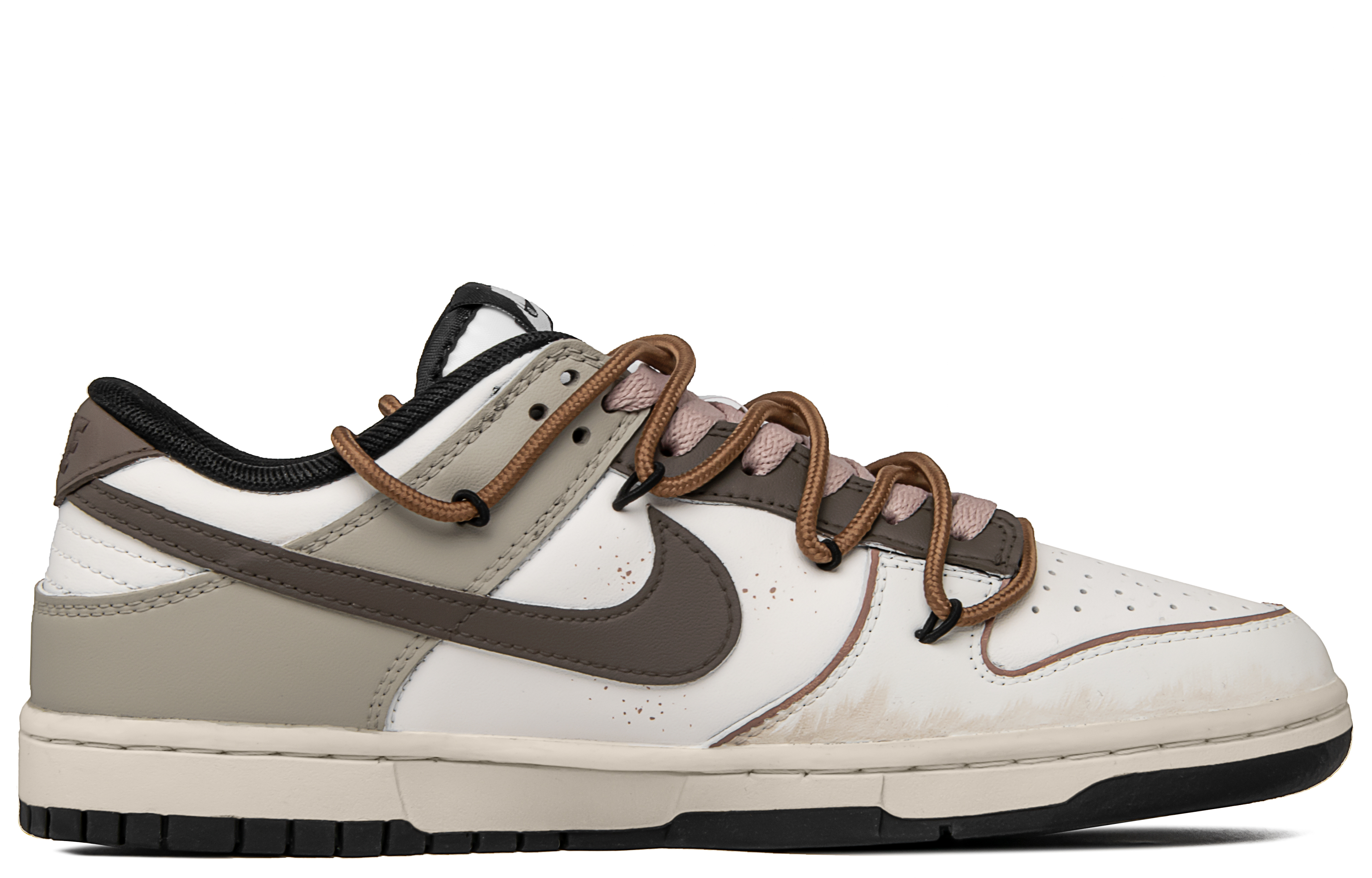 Nike Dunk Snake Leaps Into A New Journey Anti Slip Wear Resistant Low Top Skateboard Shoes Men's White Brown купить в интернет-магазине Yoocart с быстрой доставкой по России.