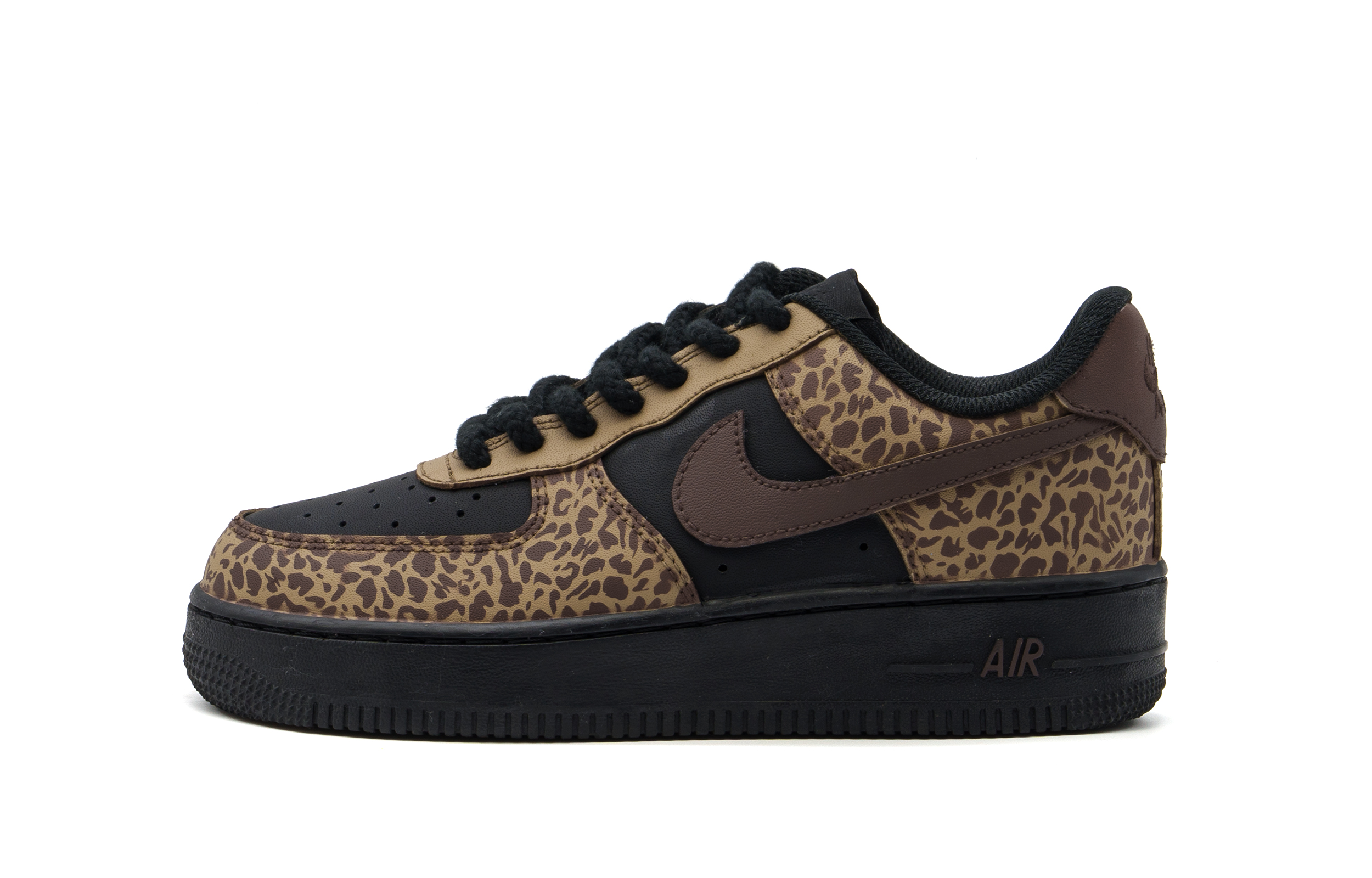 Nike Air Force 1 Abrasion Resistant Low top Skateboard Shoes Unisex Brown
