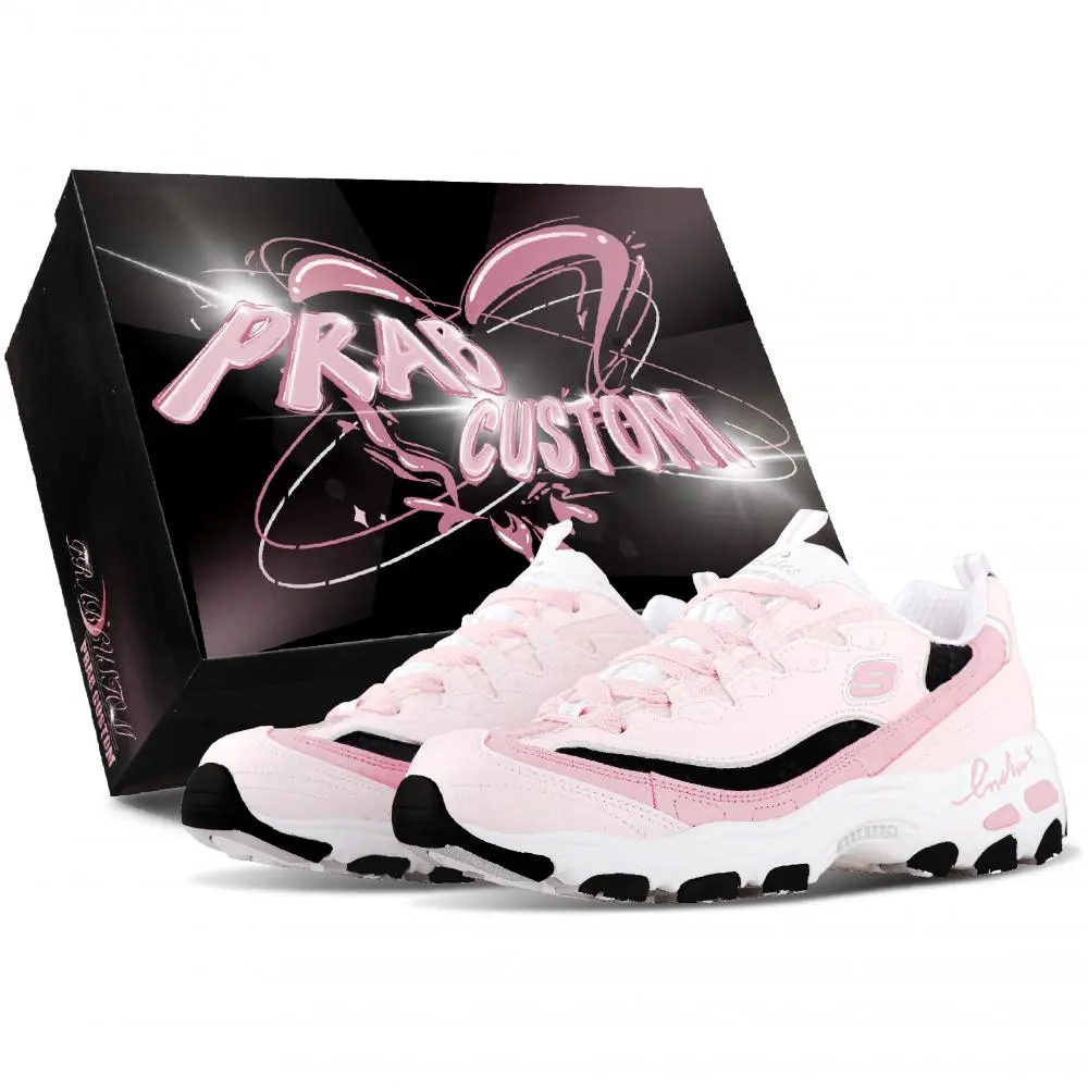 Skechers D'Lites 1.0 Chunky Sneakers Women's Low top Pink/White/Black