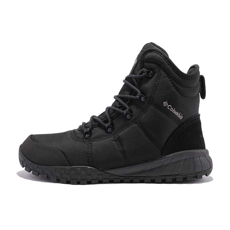 Columbia Anti-Slip And Wear-Resistant Water-Resistant Support Mid-Top Trekking Shoes Men Black