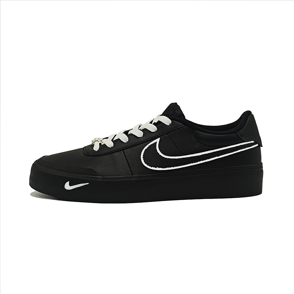 Nike Court Shot Low Top Skateboard Shoes Unisex Black White