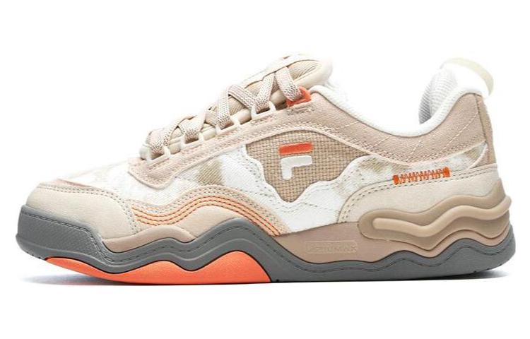 FILA FUSION Kick Sneakers 'Brown White Orange' Women's
