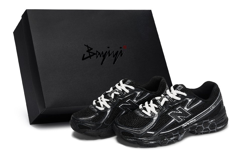 New Balance NB 740 Anti Slip Wear Resistant Low Top Running Shoes Unisex Black White Gray