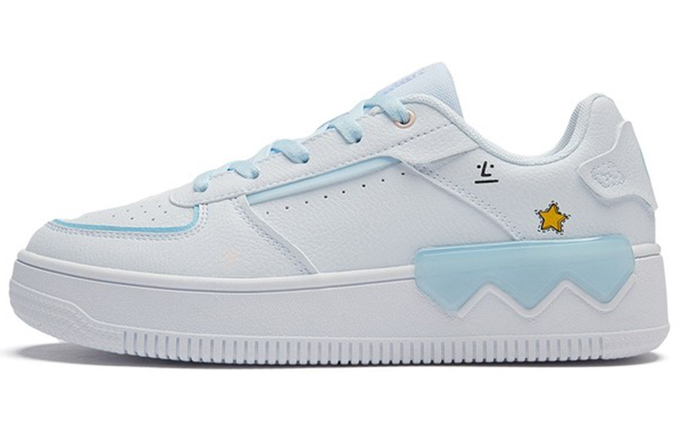 361° Slip-Resistant Cushioning Wear-Resistant Balance Breathable Low-Top Skateboard Shoes Women's White Blue