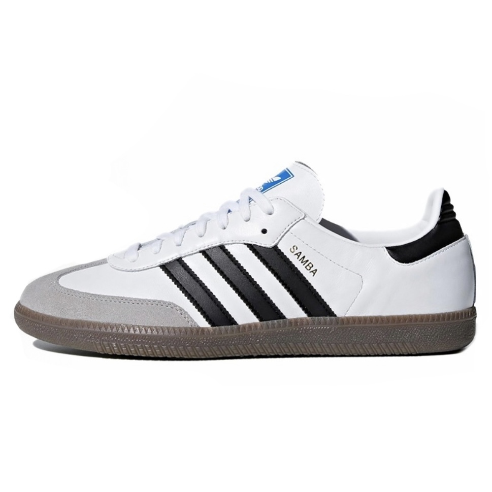 Adidas Originals SAMBA OG Abrasion Resistant Low Top Skateboard Shoes Unisex Black White Brown